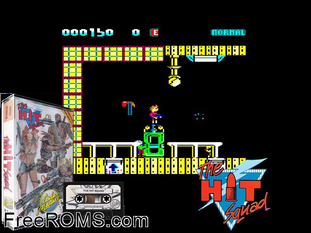 Hit Squad, The (UK) (1988) [t1] Amstrad CPC game showing 3D box cover and gameplay screenshot